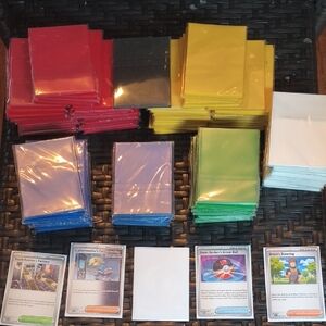 87 Packs Of TCG Card Sleeves - Standard Size - High Durability 1740+ ♥️ 💙 💛 💚